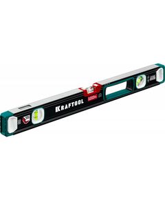 Строительные уровни: Сверхпрочный магнитный уровень KRAFTOOL A-RATE CONTROL 600 мм точность 0.3 мм/м, с зеркальным глазком [34988-60] фотографии