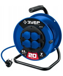 Удлинители электрические: Силовой удлинитель на катушке Зубр Профессионал ПВС-315 ПВС, 3 x 1.5 мм2, 20 м, 3500 Вт, IP44 [55081-20] фотографии