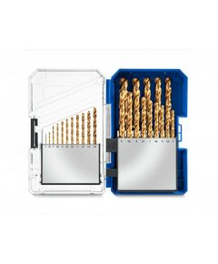 Буры, пики, коронки, сверла: Набор сверл по металлу Зубр ТИТАН 25шт (1-13мм) сталь Р6М5, класс А, титановое покрытие, пласт.бокс [29617-H25] фотографии