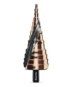 Cверло ступенчатое KRAFTOOL COBALT 4-39мм 14 ступеней, азотирование, винтовая спираль [29691-4-39-14] фотографии