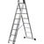 Стремянки и лестницы: Трехсекционная лестница СИБИН 38833-08 8 ступеней, со стабилизатором, алюминиевая фотографии