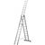 Стремянки и лестницы: Трехсекционная лестница СИБИН 38833-11 11 ступеней, со стабилизатором, алюминиевая фотографии