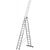 Стремянки и лестницы: Трехсекционная лестница СИБИН 38833-14 14 ступеней, со стабилизатором, алюминиевая фотографии