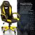 Стулья и кресла: Кресло компьютерное Brabix Blaze GM-162 TW/экокожа, черное/желтое [7083507] фотографии