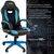 Стулья и кресла: Кресло компьютерное Brabix Blaze GM-162 TW/экокожа, черное/голубое [7083506] фотографии