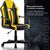 Стулья и кресла: Кресло компьютерное Brabix Stripe GM-202 экокожа, черное/желтое [532510] фотографии