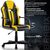 Стулья и кресла: Кресло компьютерное Brabix Stripe GM-202 экокожа, черное/желтое [532510] фотографии
