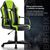 Стулья и кресла: Кресло компьютерное Brabix Stripe GM-202 экокожа, черное/зеленое [532511] фотографии