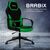 Стулья и кресла: Кресло компьютерное Brabix Alpha GM-018 ткань/экокожа, черное/зеленое [532639] фотографии