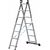 Стремянки и лестницы: Двухсекционная лестница СИБИН 38823-07 7 ступеней, со стабилизатором, алюминиевая фотографии