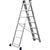 Стремянки и лестницы: Трехсекционная лестница СИБИН 38833-07 7 ступеней, со стабилизатором, алюминиевая фотографии