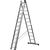 Стремянки и лестницы: Трехсекционная лестница СИБИН 38833-12 12 ступеней, со стабилизатором, алюминиевая фотографии