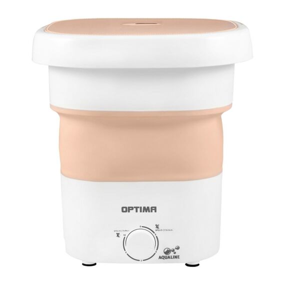 Стиральная машина OPTIMA МС-31СК объем загрузки 2.5кг, складная, компактная, воду не греет, вес 4 кг, материал бака пластик и резина, тип установки отдельно стоящая, цвет оранжевый, управление механич. фотографии