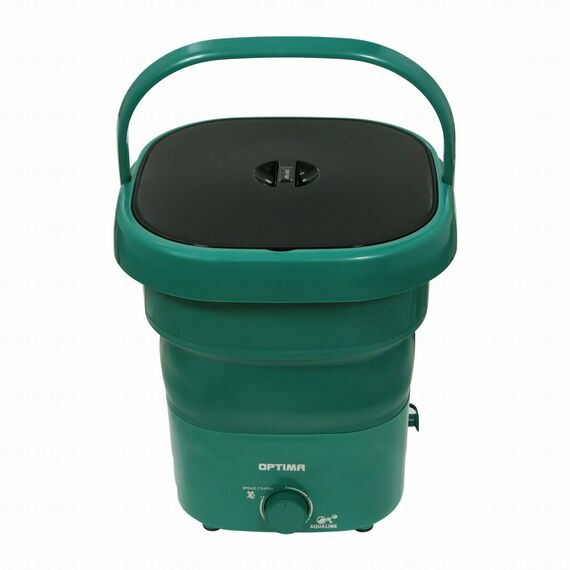 Стиральная машина OPTIMA МС-30СК тёмный изумруд, объем загрузки 2.5кг, складная, компактная, воду не греет, вес 4 кг, материал бака: пластик и резина, тип установки отдельно стоящая, цвет изумруд, управление механическое фотографии