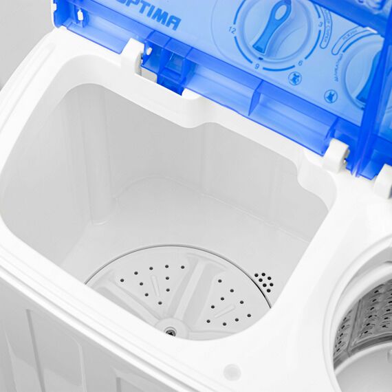 Стиральная машина OPTIMA МСП-40П Загрузка белья для стирки 4кг, загрузка белья для отжима 2.5кг, центрифуга, материал крышки пластик, мощность стирки 260Вт, мощность центрифуги 145Вт, сливной насос, класс защиты от поражения электричеством фотографии