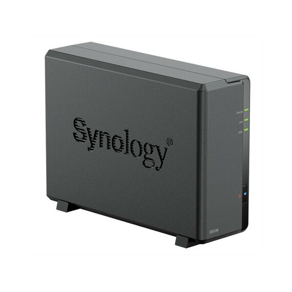Системы хранения данных Synology DS124 QC 1.7GhzCPU/1Gb/upto 1HDD SATA(3.5, 2.5 )/2xUSB3.2/1GbE/iSCSI/2xIPcam(upto 12)/1xPS/1YW repl DS118 фотографии