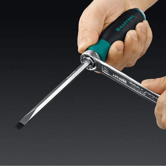 Набор ударных отверток KRAFTOOL IMPACT 13 шт сквозной стержень Cr-Mo [25035] фотографии