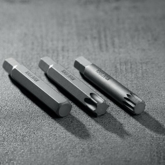 Набор специальных бит KRAFTOOL THS-42 42 шт (HEX, TX, SPLINE) хвостовик 10 мм под квадрат 1/2" [26554] фотографии