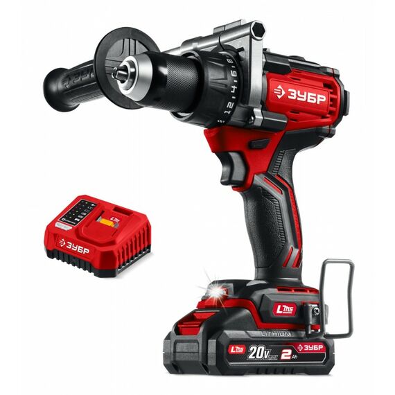 Бесщеточная дрель-шуруповерт Зубр ДБ-165-21 20 В, 165 Н·м, 1 АКБ LMS (2 А·ч) фотографии