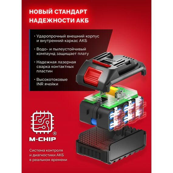 Бесщеточная дрель-шуруповерт Зубр ДБ-65-21 20 В, 65 Н·м, 1 АКБ LMS (2 А·ч) фотографии