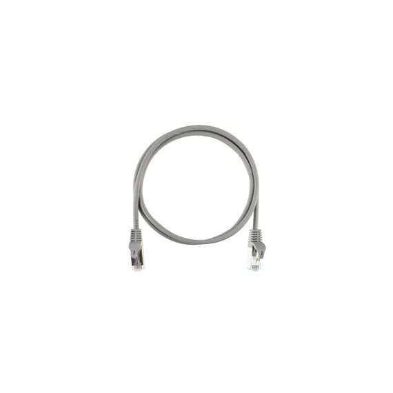 Коммутационный шнур Nikomax NMC-PC4SD55B-ES-005-C-GY Essential Line F/UTP 4 пары Кат.5е (Класс D), 100МГц, 2хRJ45/8P8C, T568B, заливной, с защитой защелки, многожильный, BC (чистая медь), 26AWG (7x0,150мм), полимерный материал, исполнение кабельного изделия нг(А)-HF, серый, 0,5м фотографии