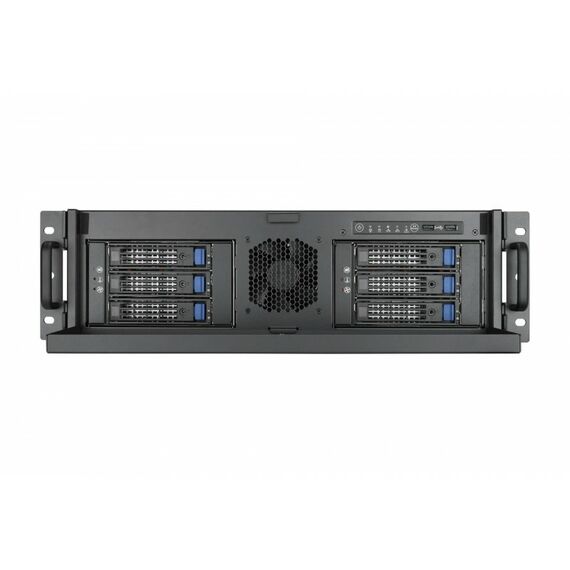 Серверный корпус INWIN R300-01 3U, форм-фактор SSI CEB, цвет черный/серебристый, материал пластик/сталь, 1 вентилятор, без Б/П, 7 слотов расширения, ширина 483 мм, высота 133 мм, глубина 559 мм, вес 17.9 кг фотографии
