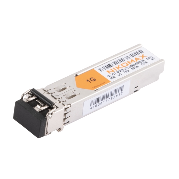 Модуль Nikomax GL-OT-SG07LC2-0850-0850-M SFP, 1.25 Гбит/с, Duplex, 2 ОВ, MM, 2xLC, Tx:850/Rx:850 нм, DDM, 7.5 дБ (до 550 м) фотографии