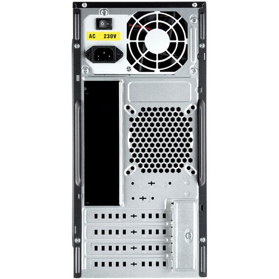 Корпус с блоком питания Foxline FL-733-FZ450R mATX, 2x5.25EXT, 2x3.5EXT, 5x3.5INT, 2xUSB2.0, HDA, w/o FAN, w/450W ATX PSU, w/1.2m EU pwr cord фотографии