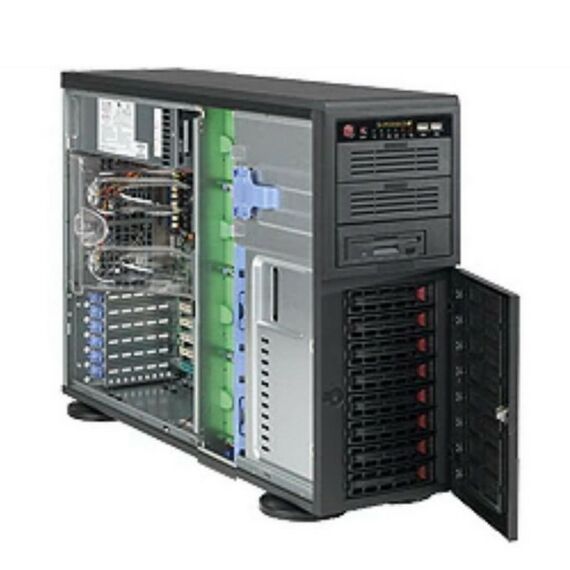Корпус серверный SuperMicro CSE-743TQ-903B-SQ 8x 3.5"/2.5" SAS/SATA Backplane for Hot-Swappable Drives, Whisper-Quiet (<28dB), Front HDD Door Lock & Side Panel Intrusion Switch, Front I/O Ports: 2x USB 3.0, 2x 8cm PWM Fans & 1x 9cm Rear PWM Fan фотографии