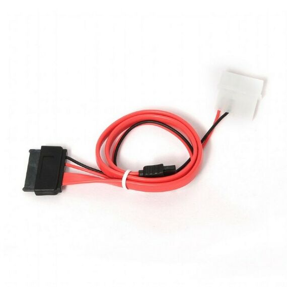 Кабель Cablexpert CC-SATA-C2 Combo Slim(mini) SATA molex+SATA / SATA, 15pin+7pin, длина инт. - 35см, питание - 30см фотографии