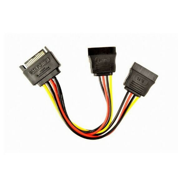 Кабель питания SATA Cablexpert CC-SATAM2F-01 15pin (M)/2x15pin(F), на 2 SATA устр, 15см фотографии