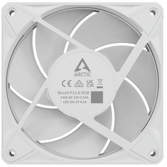 Вентилятор корпусной Arctic Cooling BioniX P12 A-RGB (White) - retail [ACFAN00336A] фотографии