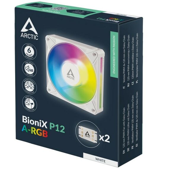Вентилятор корпусной Arctic Cooling BioniX P12 A-RGB (White) - retail [ACFAN00336A] фотографии