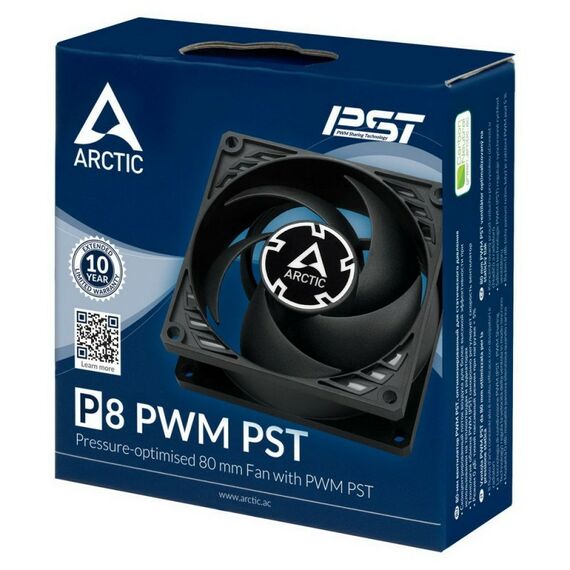 Вентилятор корпусной Arctic Cooling P8 PWM PST (Black/Black) retail [ACFAN00150A] фотографии