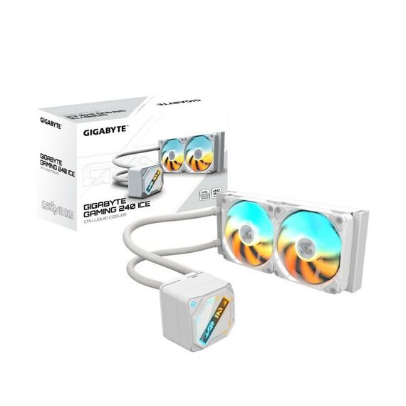 Жидкостная система охлаждения GigaByte Gaming GME 240I 2 x 120mm ARGB Fan, LGA 1200, LGA 1700, LGA 1851, AM5, AM4 [GP-GIGABYTE GME 240I] фотографии