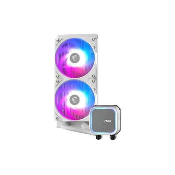 Жидкостная система охлаждения MSI MAG CORELIQUID A13 240 White, 2x ARGB Gen2 Fan, ARGB Gen2 Block, Color Box, LGA1700, 1851, AM5 [306-7ZWCA21-L80] фотографии