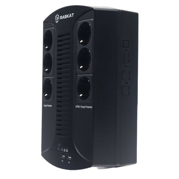 Источник бесперебойного питания Raskat VS-650VA 650VA, 390Вт, 6хCEE 7 фотографии