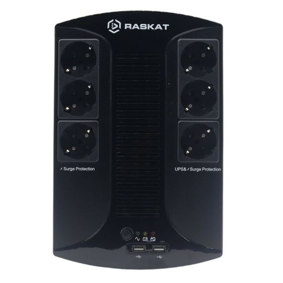 Источник бесперебойного питания Raskat VS-650VA 650VA, 390Вт, 6хCEE 7 фотографии