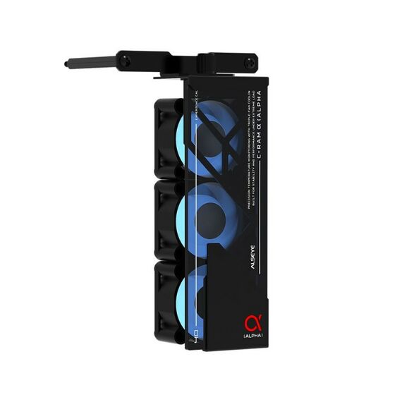 Вентилятор для процессора ALSEYE C-RAM-Alpha-B Product Size: 145.9 * 82 * 38.3mm, Number of fans: 3, Size: 40 * 40 * 20mm, Material: 1mm SPCC thick sheet metal, Surface treatment: Powder coated black on the surface, Box: Black, Leaf: Milk white, Luminous effect: internally emitting ARGB, Speed: 1000-3500RPM [AS.03.08.0001] фотографии