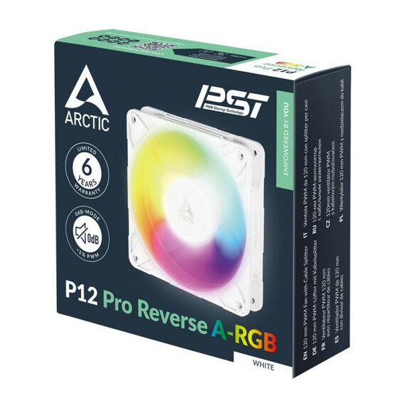 Вентилятор для корпуса Arctic Cooling P12 Pro Reverse - A-RGB (White) retail [ACFAN00325A] фотографии