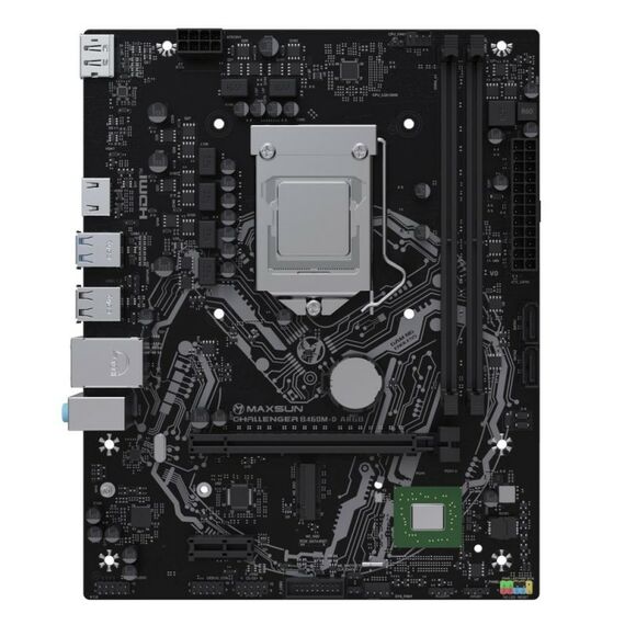 Материнская плата Maxsun MS-Challenger B460M-D ARGB B460, LGA1200, 2*DDR4, 1*PCIEx16, 1*PCIEx1, 1*M.2, 4*USB3.2Gen1, 6*USB2.0, 2*SATA3.0, 1G, DP, HDMI, M-ATX, RTL [6940709663547] фотографии