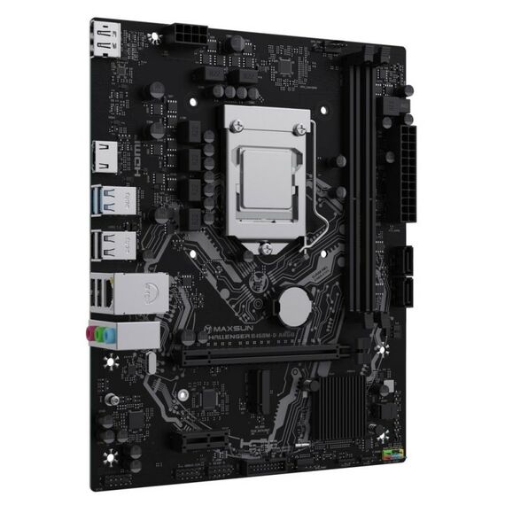 Материнская плата Maxsun MS-Challenger B460M-D ARGB B460, LGA1200, 2*DDR4, 1*PCIEx16, 1*PCIEx1, 1*M.2, 4*USB3.2Gen1, 6*USB2.0, 2*SATA3.0, 1G, DP, HDMI, M-ATX, RTL [6940709663547] фотографии