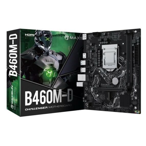 Материнская плата Maxsun MS-Challenger B460M-D B460, LGA1200, 2*DDR4, 1*PCIEx16, 1*PCIEx1, 1*M.2, 4*USB3.2 Gen1, 6*USB2.0, 2*SATA3.0, 1G, DP, HDMI, M-ATX, RTL [6940709663301] фотографии