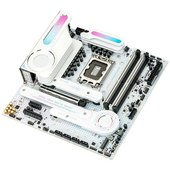 Материнская плата Maxsun MS-iCraft B760M CROSS B760, LGA1700, 4*DDR5, 1*PCIEx16, 1*PCIEx4, 1*PCIEx1, 3*M.2, 1*TypeC, 6*USB3.2Gen1, 8*USB2.0, 4*SATA3.0, 2.5G, DP, HDMI, M-ATX, RTL [6940709660416] фотографии