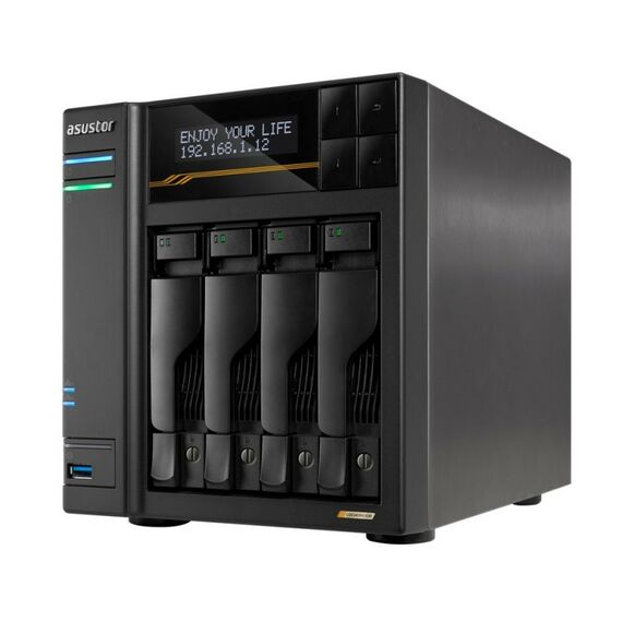 Платформа СХД Asustor AS6804T 4 Bay (Max.16), 4xM.2, 2x5GLAN, 2x10GLAN, 16GB (Max.64GB), DDR5, 2xUSB-C, 3xUSB [90IX01T4-BW3S00] фотографии