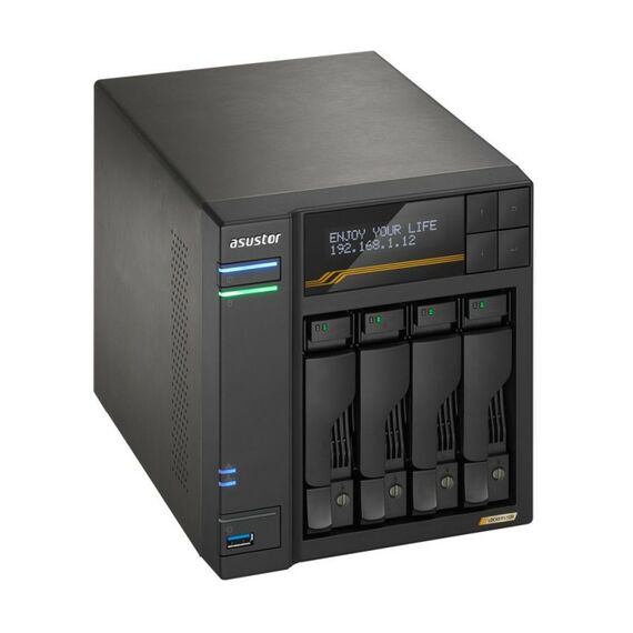 Платформа СХД Asustor AS6804T 4 Bay (Max.16), 4xM.2, 2x5GLAN, 2x10GLAN, 16GB (Max.64GB), DDR5, 2xUSB-C, 3xUSB [90IX01T4-BW3S00] фотографии