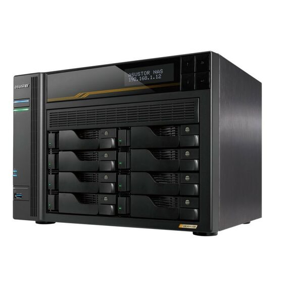 Платформа СХД Asustor AS6808T 8 Bay (Max.20), 4xM.2, 2x5GLAN, 2x10GLAN, 16GB (Max.64GB), DDR5, 2xUSB-C, 3xUSB [90IX01T8-BW3S00] фотографии