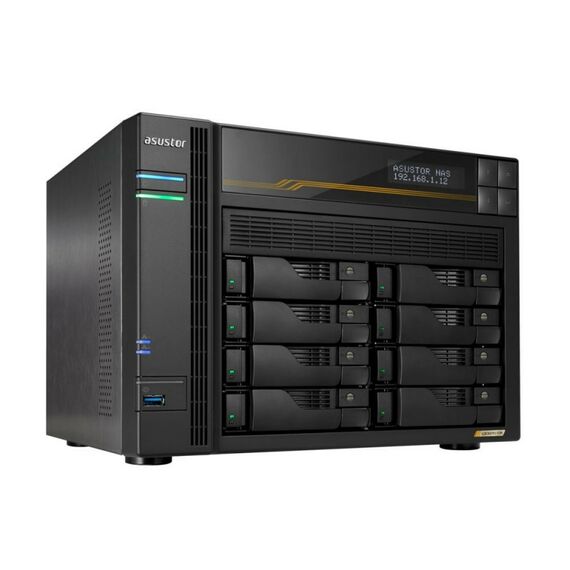 Платформа СХД Asustor AS6808T 8 Bay (Max.20), 4xM.2, 2x5GLAN, 2x10GLAN, 16GB (Max.64GB), DDR5, 2xUSB-C, 3xUSB [90IX01T8-BW3S00] фотографии