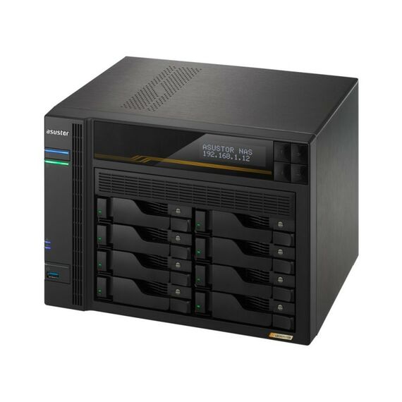 Платформа СХД Asustor AS6808T 8 Bay (Max.20), 4xM.2, 2x5GLAN, 2x10GLAN, 16GB (Max.64GB), DDR5, 2xUSB-C, 3xUSB [90IX01T8-BW3S00] фотографии