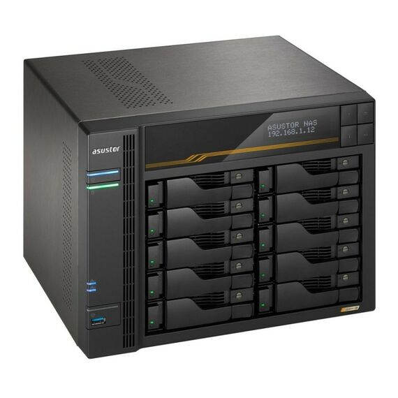 Платформа СХД Asustor AS6810T 10 Bay, 4xM.2, 2x5GLAN, 2x10GLAN, 16GB (Max.64GB), DDR5, 2xUSB-C, 3xUSB [90IX01T0-BW3S00] фотографии
